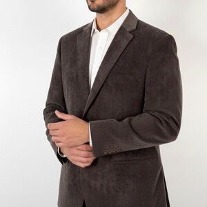 Ralph Lauren CHAPS Corduroy Blazer 46L Brown Single Breasted Vent Sport Coat